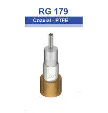 Коаксиальный кабель RG 179 Habia Cable, 75 Ом термостойкий, диаметр 2.50 мм
