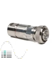 Разъем BN 431110 Spinner,| 4.3-10 male для кабеля 1/2'' серии MultiFit, Крепление гаечное (hand screw)