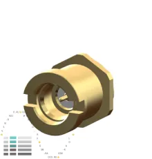 Разъем 14_SMP-50-2-L2/111_NE Huber+Suhner, SMP male, вилка прямая под кабель 0.086'' с резьбой на корпусе
