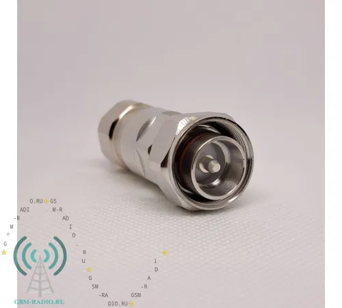 GS-43M-12L Разъем 4.3/10-вилка кабельный для фидерного гофрированного кабеля 1/2